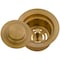Ruvati Extended Garbage Disposal Flange with Deep Basket and Stopper Brushed Gold Satin Brass RVA1052GG - alternate 3